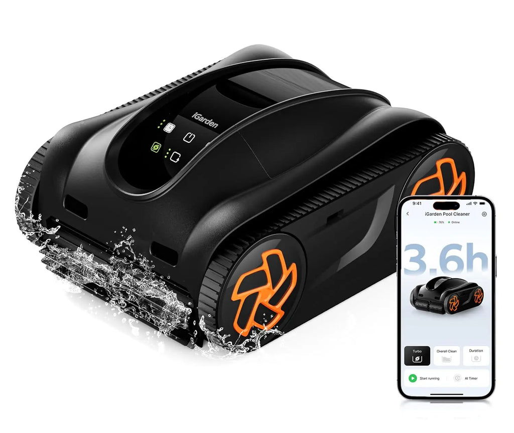 4-in-1 Cordless Robotic Pool Cleaner – Smart App Control Vacuum