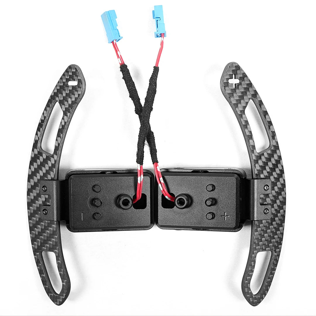 Magnetic Carbon Fiber Steering Wheel Paddle Shifter Extensions – High-Performance Shift Retrofit