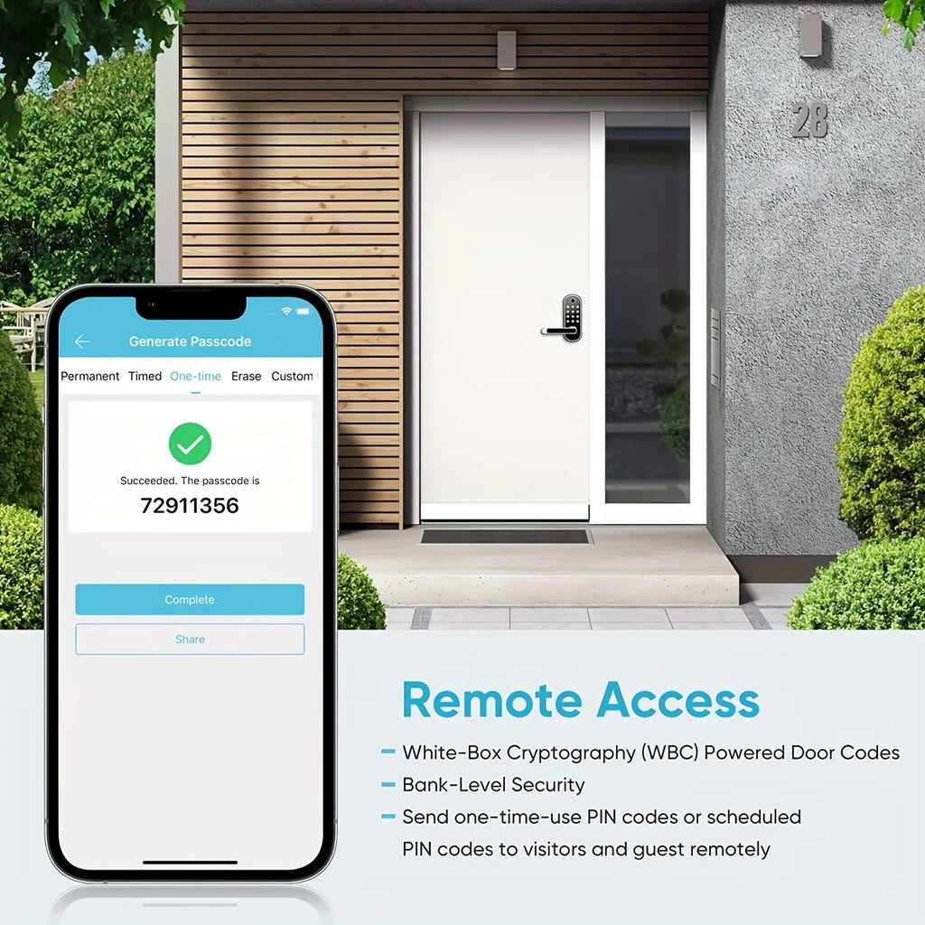 Smart Fingerprint Door Lock with App Remote Control