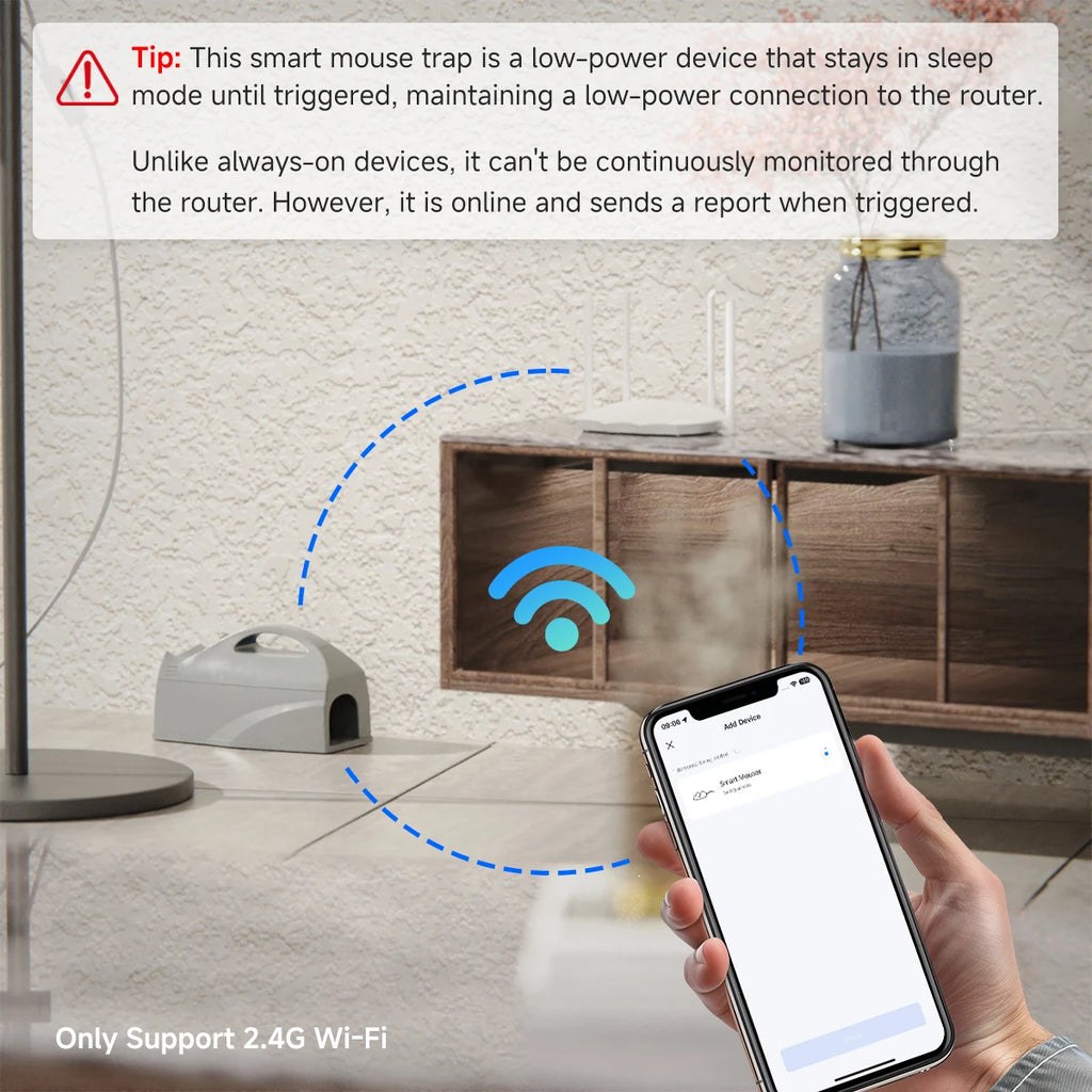 Tuya Wi-Fi Smart Electric Rat & Mouse Trap | 6000V High Voltage Rodent Killer with Anti-Escape Design & Smart Life App Monitoring