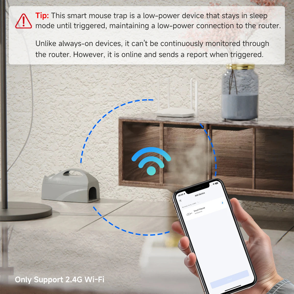 Tuya Wi-Fi Smart Electric Rat & Mouse Trap | 6000V High Voltage Rodent Killer with Anti-Escape Design & Smart Life App Monitoring