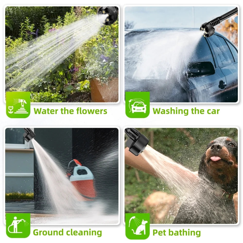 HIPPCRON High Pressure 6-in-1 Car Wash Water Gun – Portable Electric Cleaning Tool