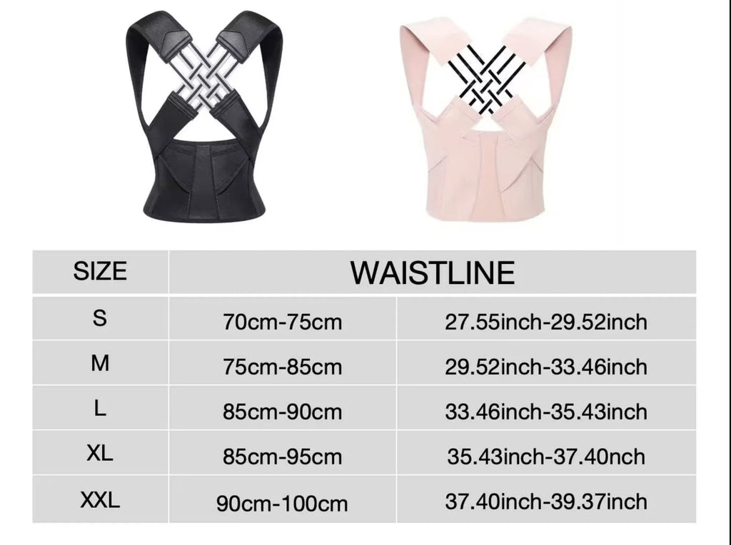 Back Brace Posture Corrector for Women & Men | Adjustable Lumbar Support & Shoulder Alignment Belt