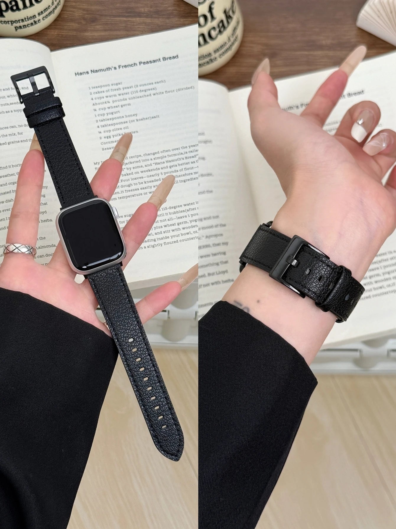 Genuine Leather Loop Band for Apple Watch | Slim Elegant Replacement Strap for Series 1-11, SE & Ultra (38mm - 49mm)