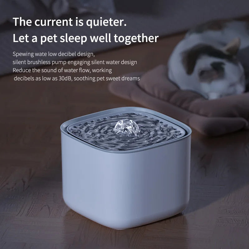 3L Cat Water Fountain – Auto-Recirculating Mute Water Dispenser