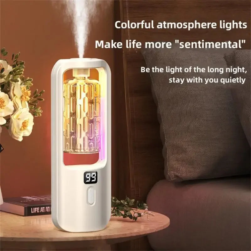 Smart Fragrance Aromatherapy Machine | Wall-Mounted & Desktop Automatic Diffuser with Colorful Night Light