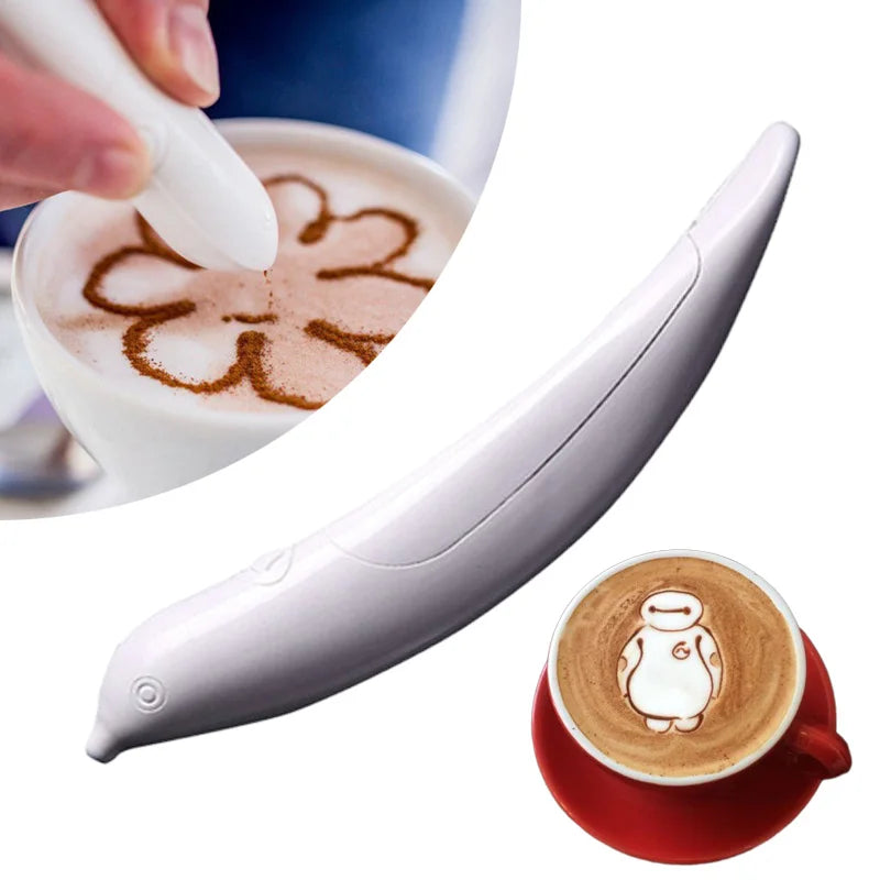 Electrical Coffee Pen Spice Pen Latte Milk Art Pen for Coffee Cake Decoration