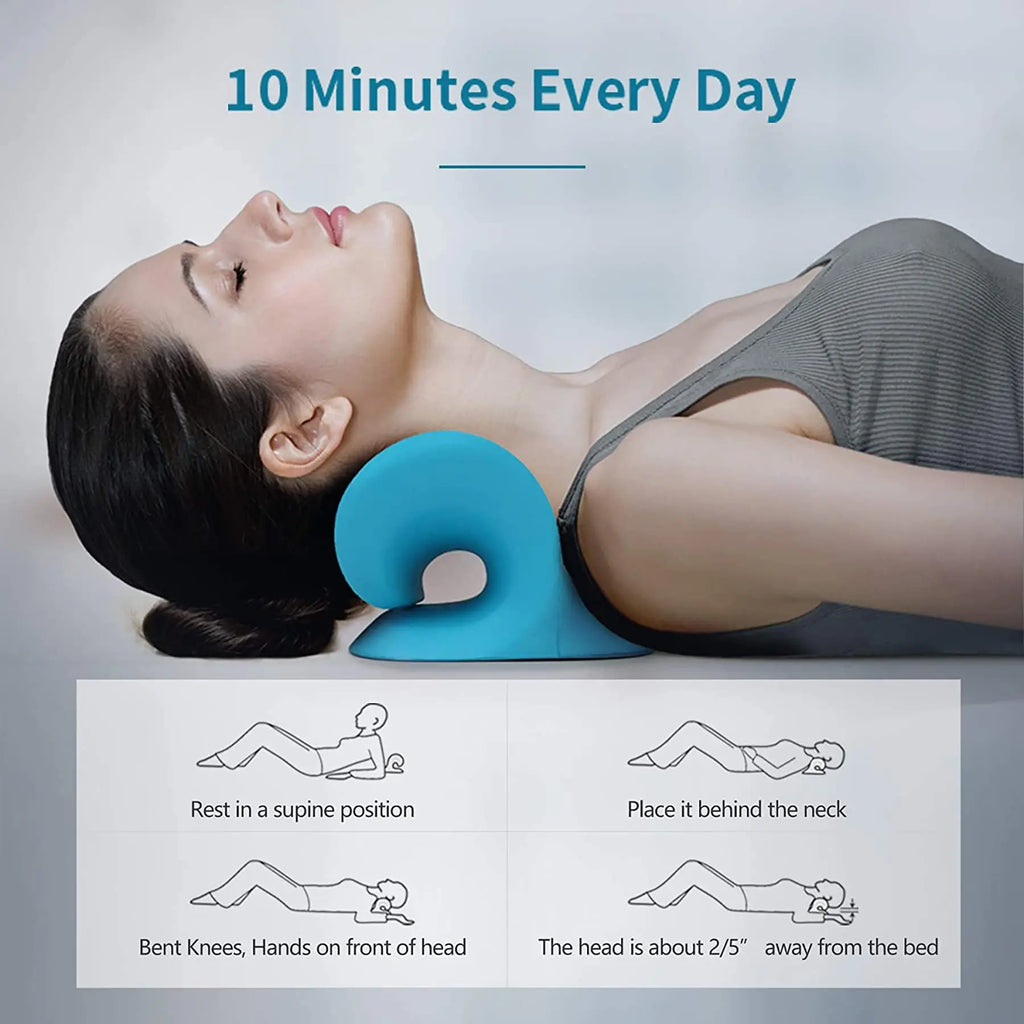 Neck and Shoulder Relaxer | Cervical Traction Pillow Device for Pain Relief & Alignment