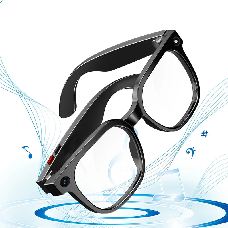 Lenovo 4K 8MP Smart Glasses | HD Camera, ChatGPT Integration, Language Translation, Wi-Fi & Bluetooth Audio Eyewear for Men and Women
