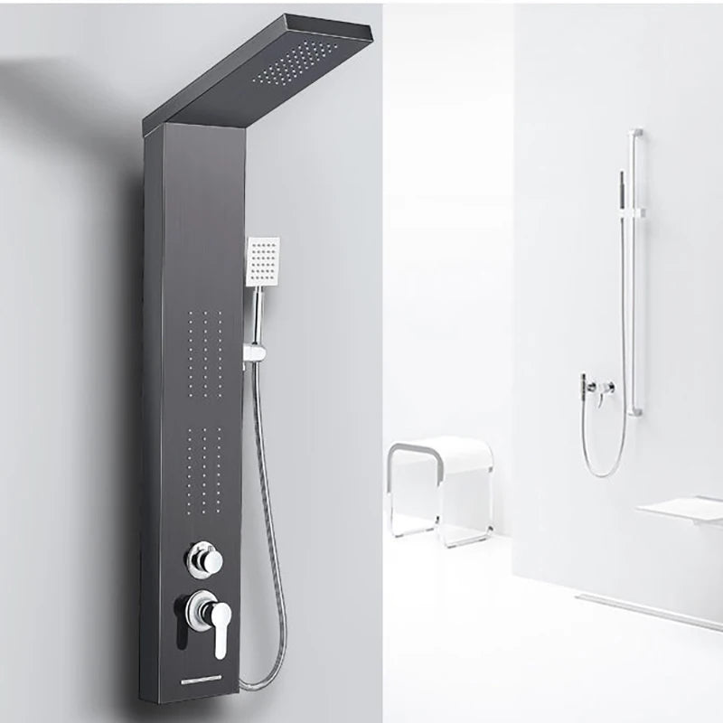 Digital Display Rainfall Shower Faucet Panel | Bathroom SPA Massage Jet System with Bidet Sprayer