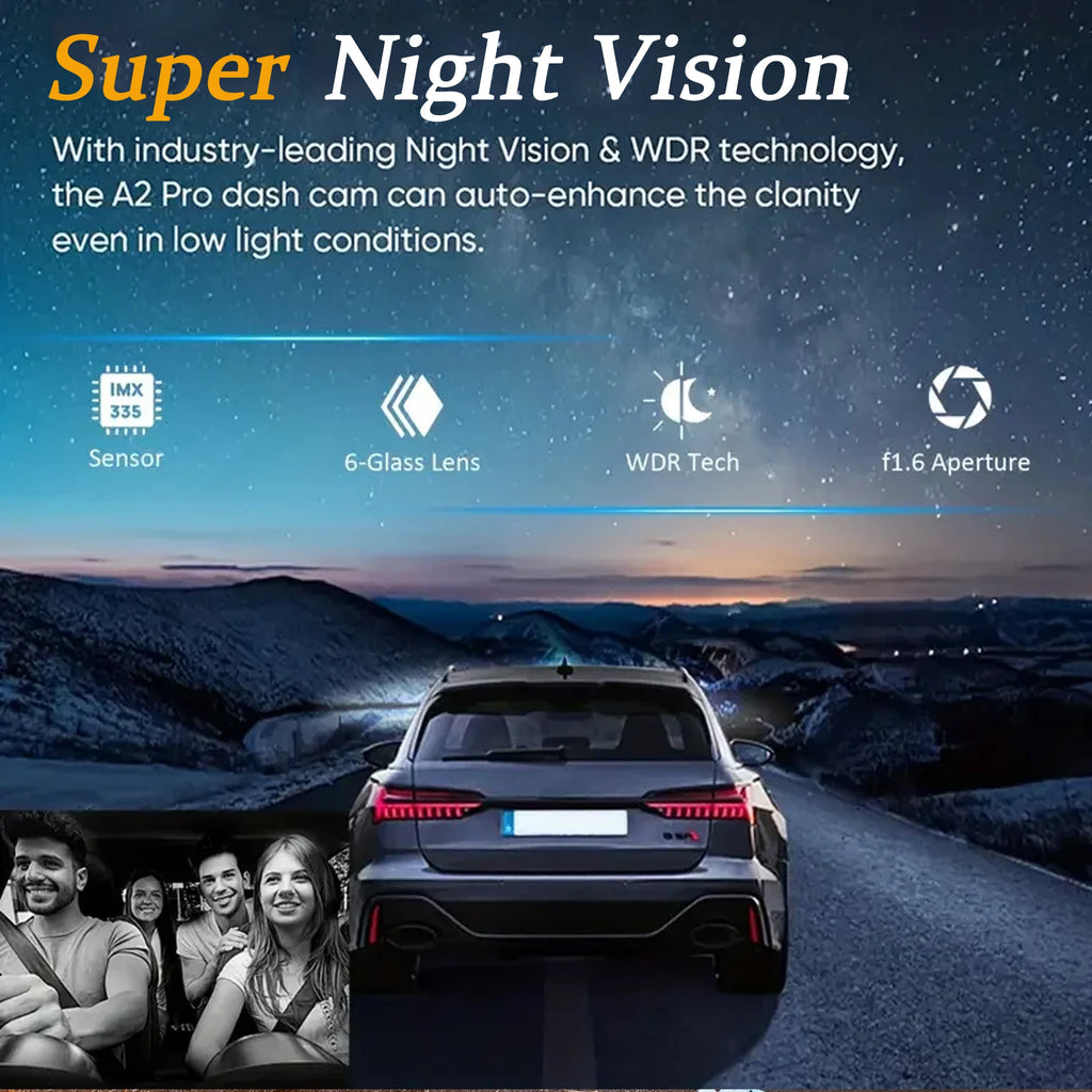 Dual Lens Full HD 1080P Car Dash Cam – Front & Cabin Recorder
