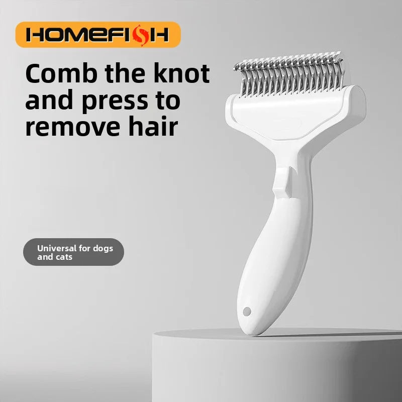 HOMEFISH Floating Stainless Steel Dog Hair Removal Brush – Professional Grooming Tool