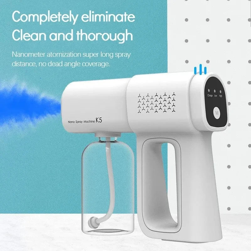 K5 Wireless Nano Blue Light Steam Spray Gun – Portable Atomizing Sterilizer