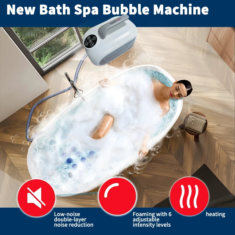 Portable Spa Bubble Bath Massager with Pillow & Anti-Slip Pad 🛀✨