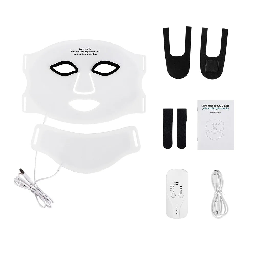 LED Silicone Face Mask – 7 Colors Photon Light Therapy (Wireless)