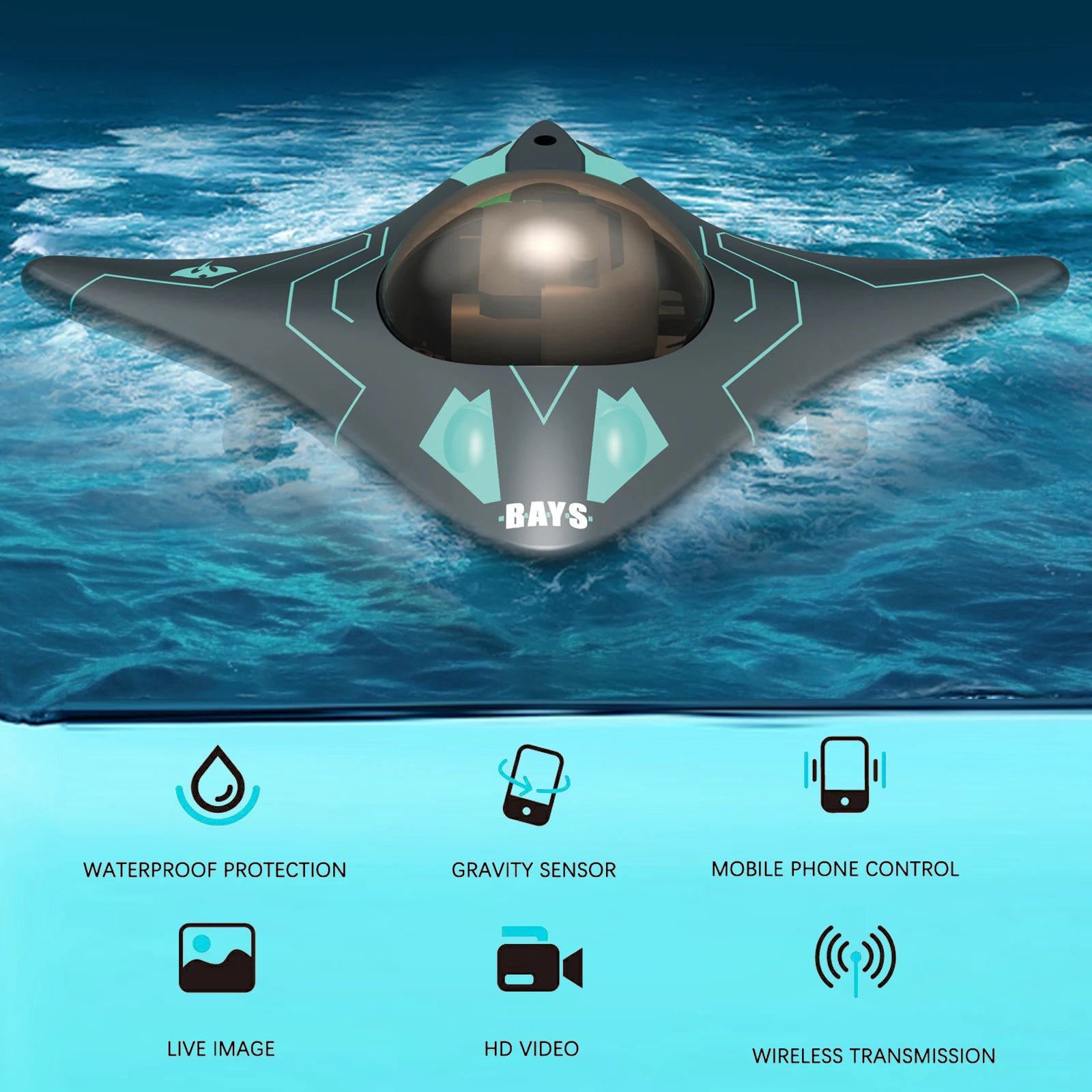 WIFI Remote-Controlled Boat with Underwater Camera and Real-Time Photo & Video Streaming