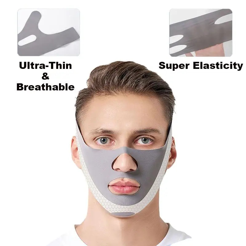 Double Chin Face Mask & Facial Slimming Bandage | Shape Lift Jawline Reducer & Thinning Belt for Men