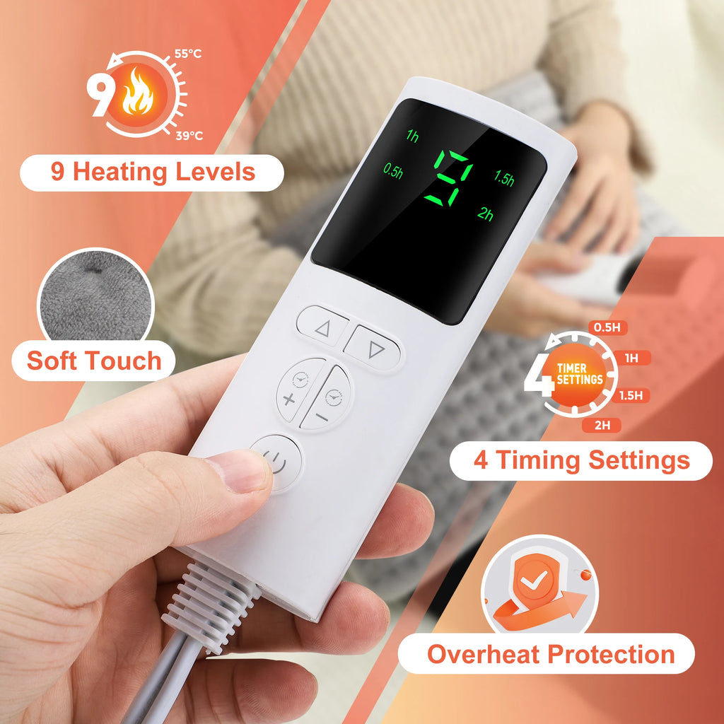 Electric Heating Waist Belt | Portable Thermal Pad with Adjustable Temperature & Digital Controller for Lumbar, Abdomen & Back Pain Relief