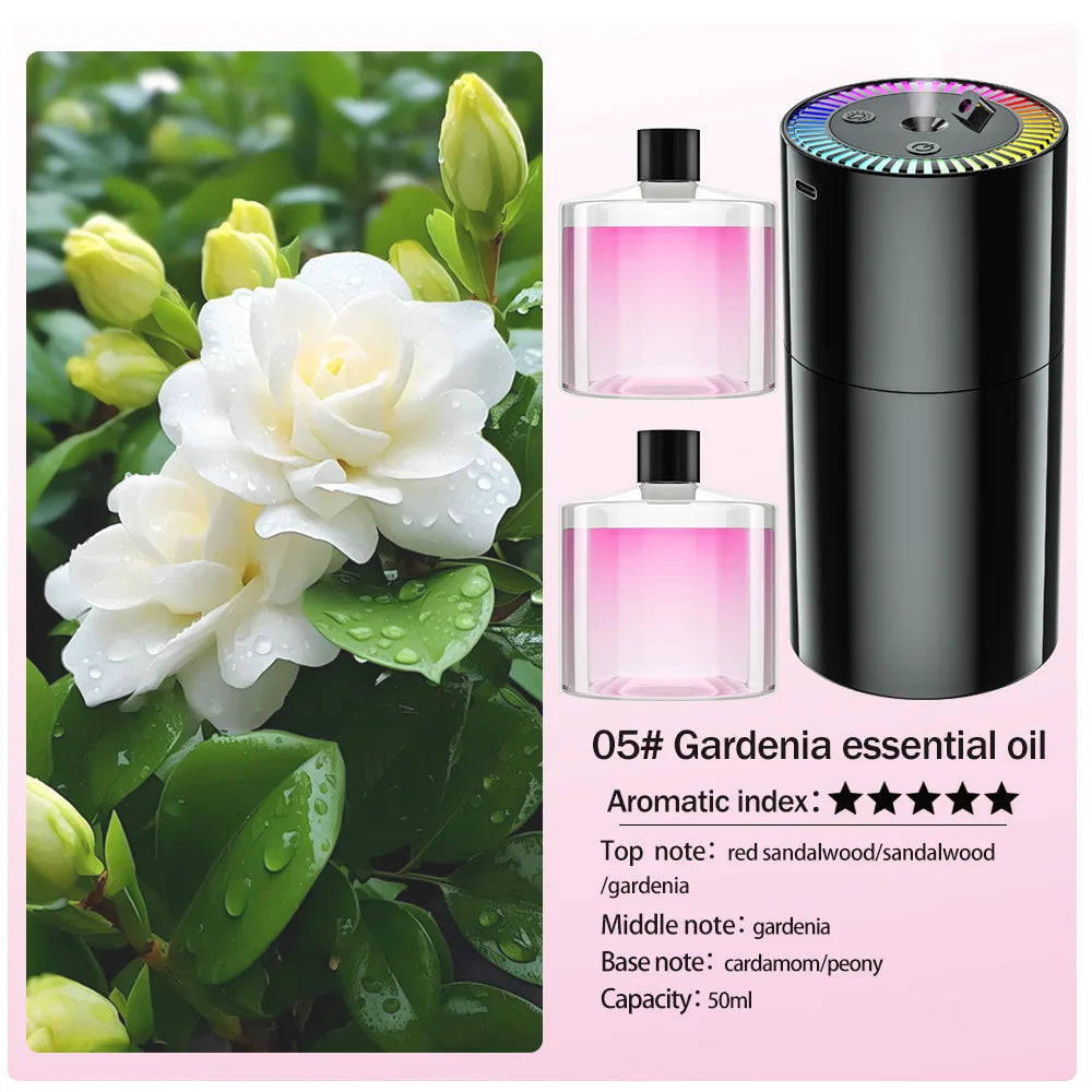 Rechargeable 7 color light Star Light 5 speed portable car Aromatherapy machine Essential oil diffuser Home Air Purifier Pro