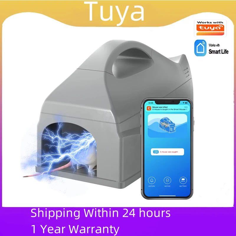 Tuya Wi-Fi Smart Electric Rat & Mouse Trap | 6000V High Voltage Rodent Killer with Anti-Escape Design & Smart Life App Monitoring
