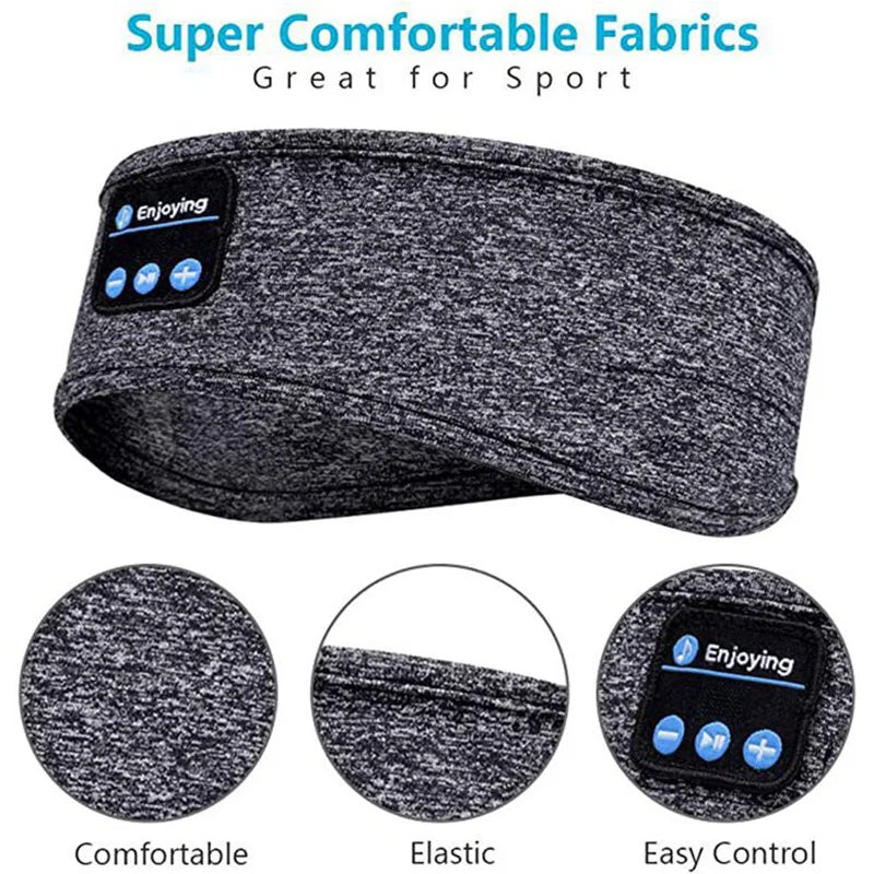 Wireless Bluetooth Sleeping Headband Headphones | Soft Elastic Sports & Sleep Music Headset