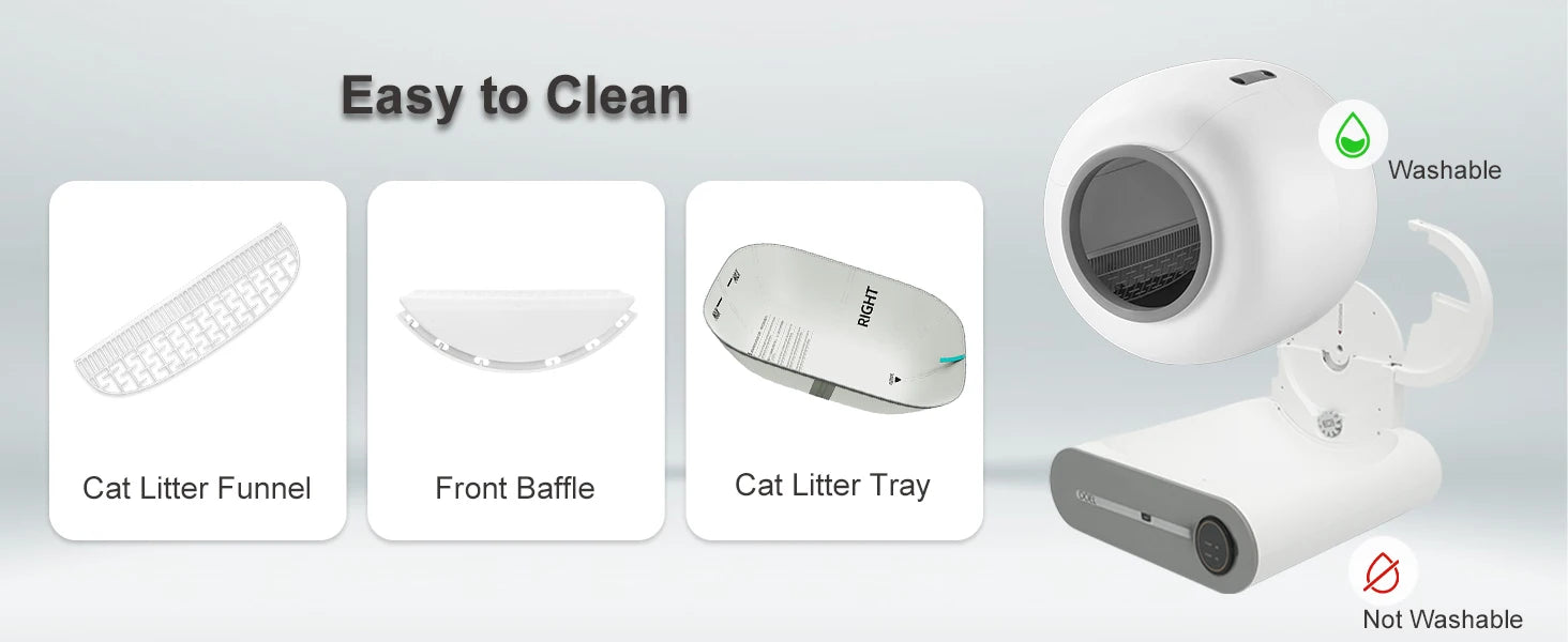DOEL Self Cleaning Cat Litter Box 65L Automatic Cat Litter Box
