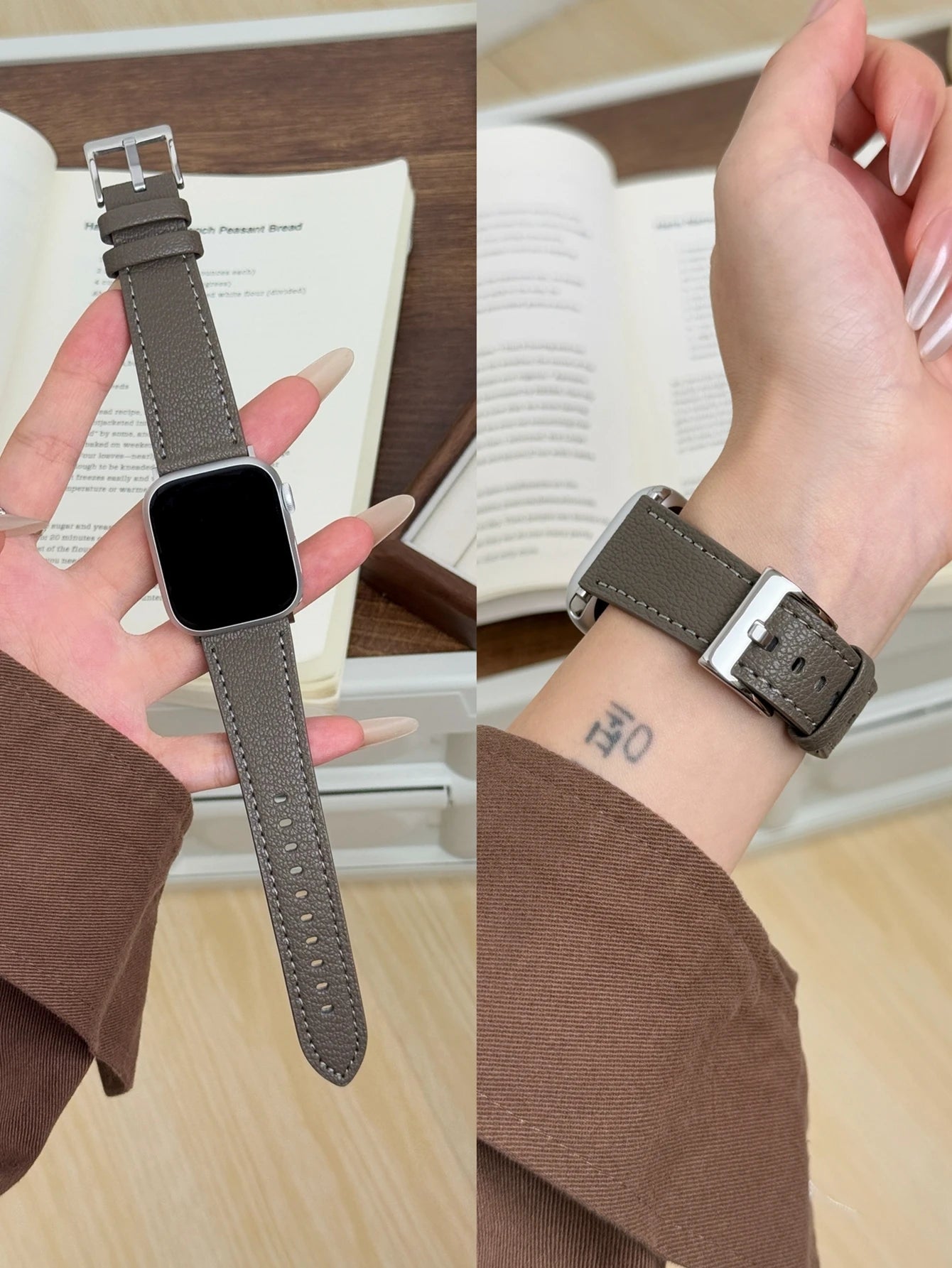 Genuine Leather Loop Band for Apple Watch | Slim Elegant Replacement Strap for Series 1-11, SE & Ultra (38mm - 49mm)