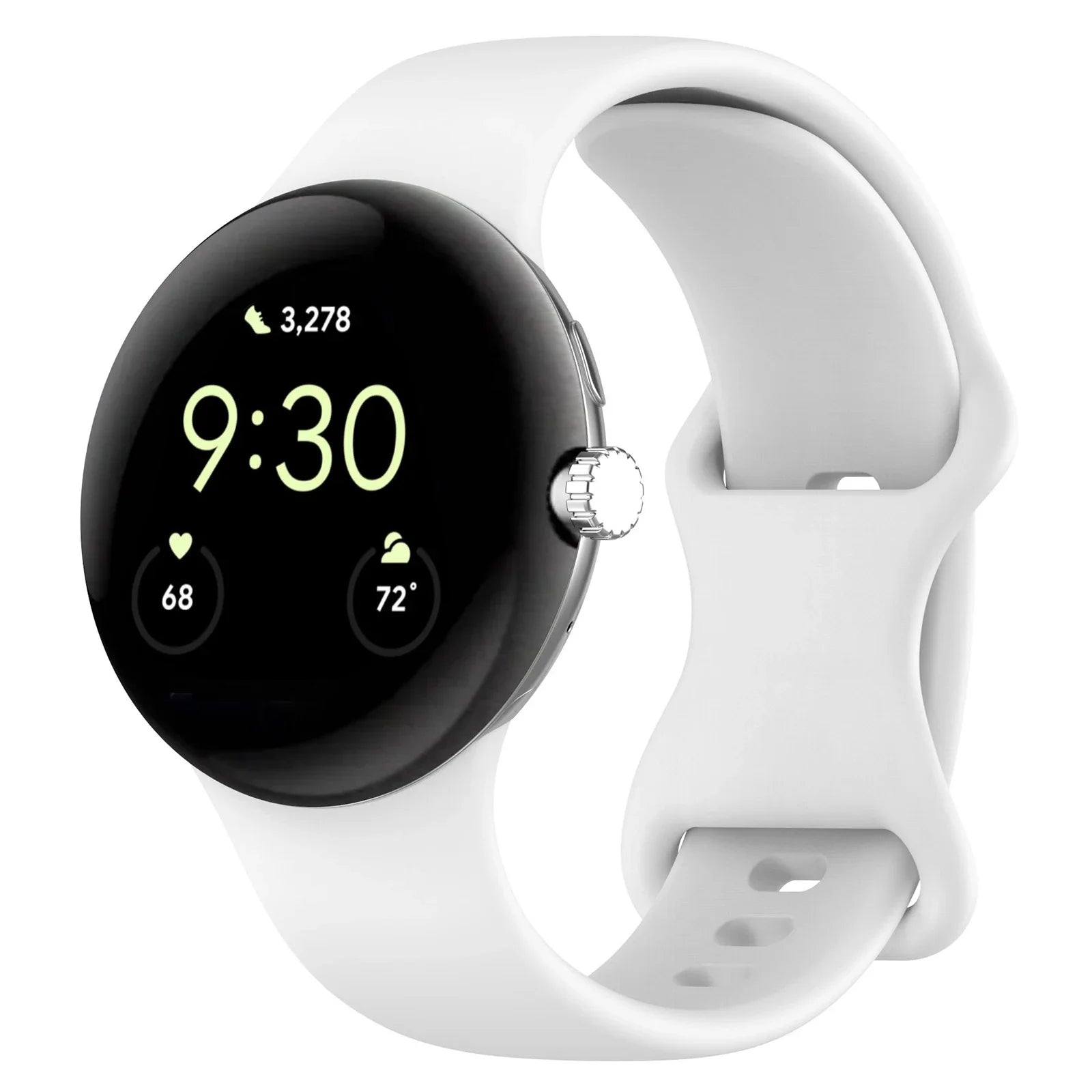 Premium Silicone Strap for Google Pixel Watch 4/3/2/1 | Soft Sport Replacement Band (41mm/45mm)
