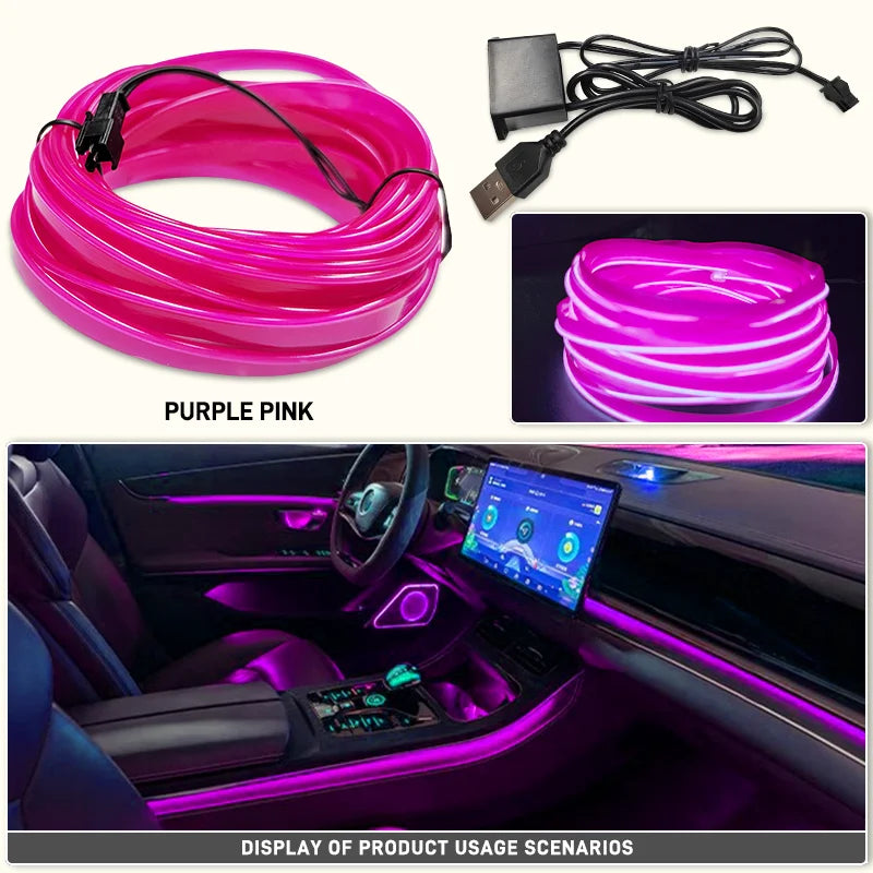 1-5m LED Decorative Light – Flexible Neon Strip with USB