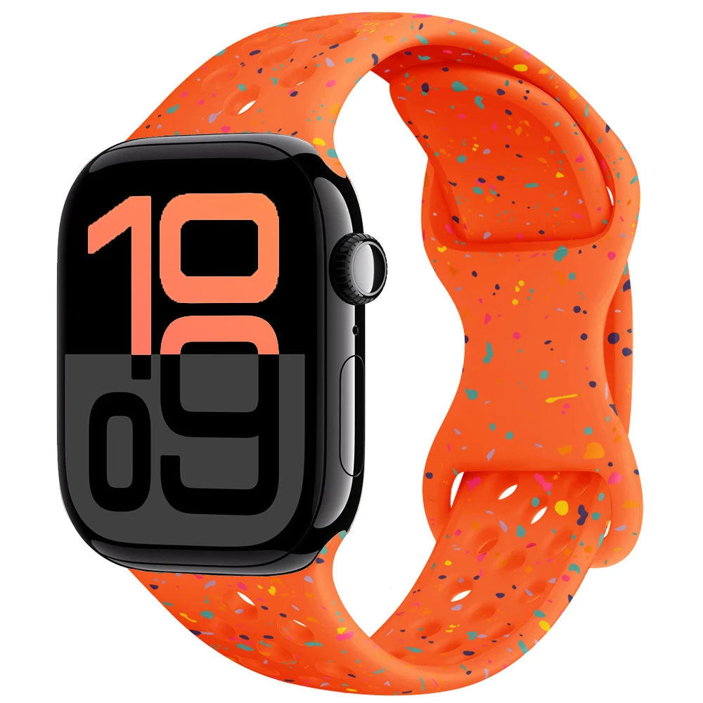 Apple Watch Silicone Strap | Unique Transparent & Speckled Designs | Compatible with All Series (40mm - 49mm, Series 1-11 & Ultra)