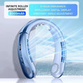 Bladeless Neck Fan 8000mAh | USB Rechargeable Portable Mini Air Cooler with LED Display