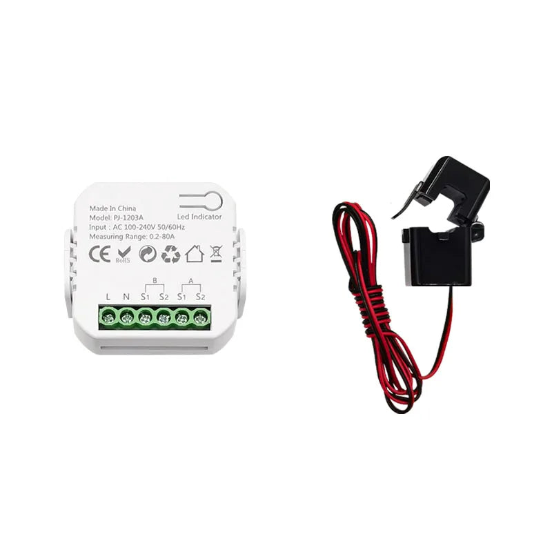 MatSee Plus Smart Life ZigBee Bidirectional Energy Monitor | 1/2 Channel Current Transformer Clamp Power Meter