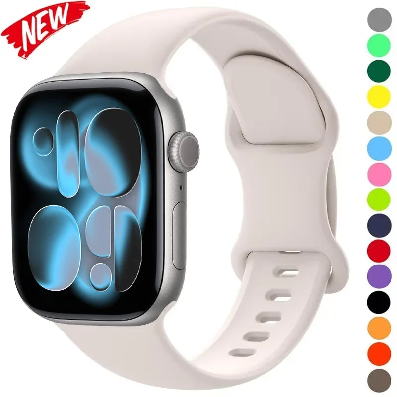 Apple Watch Silicone Strap | Unique Transparent & Speckled Designs | Compatible with All Series (40mm - 49mm, Series 1-11 & Ultra)