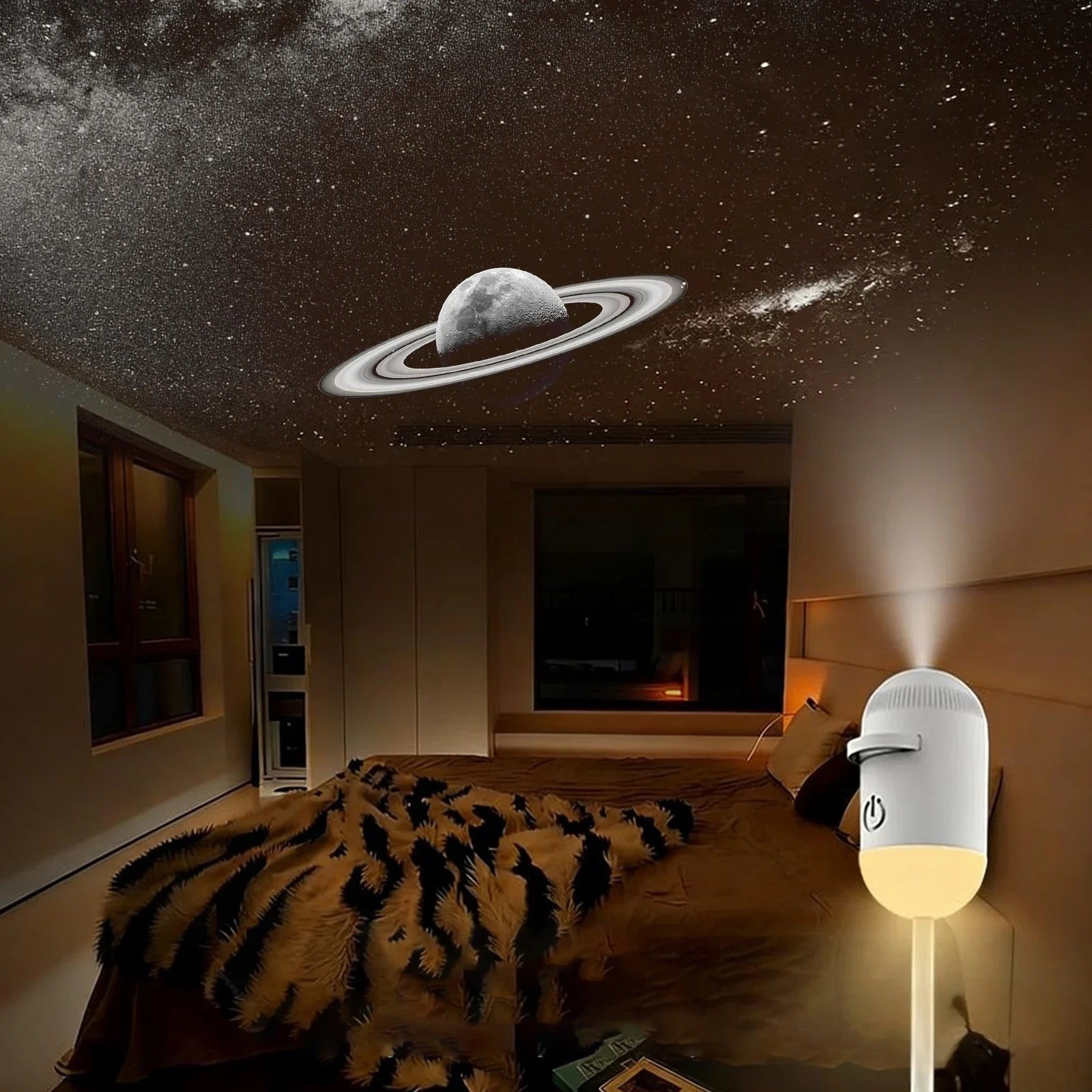 2 in 1 USB Mini Galaxy Star Projector Night Light