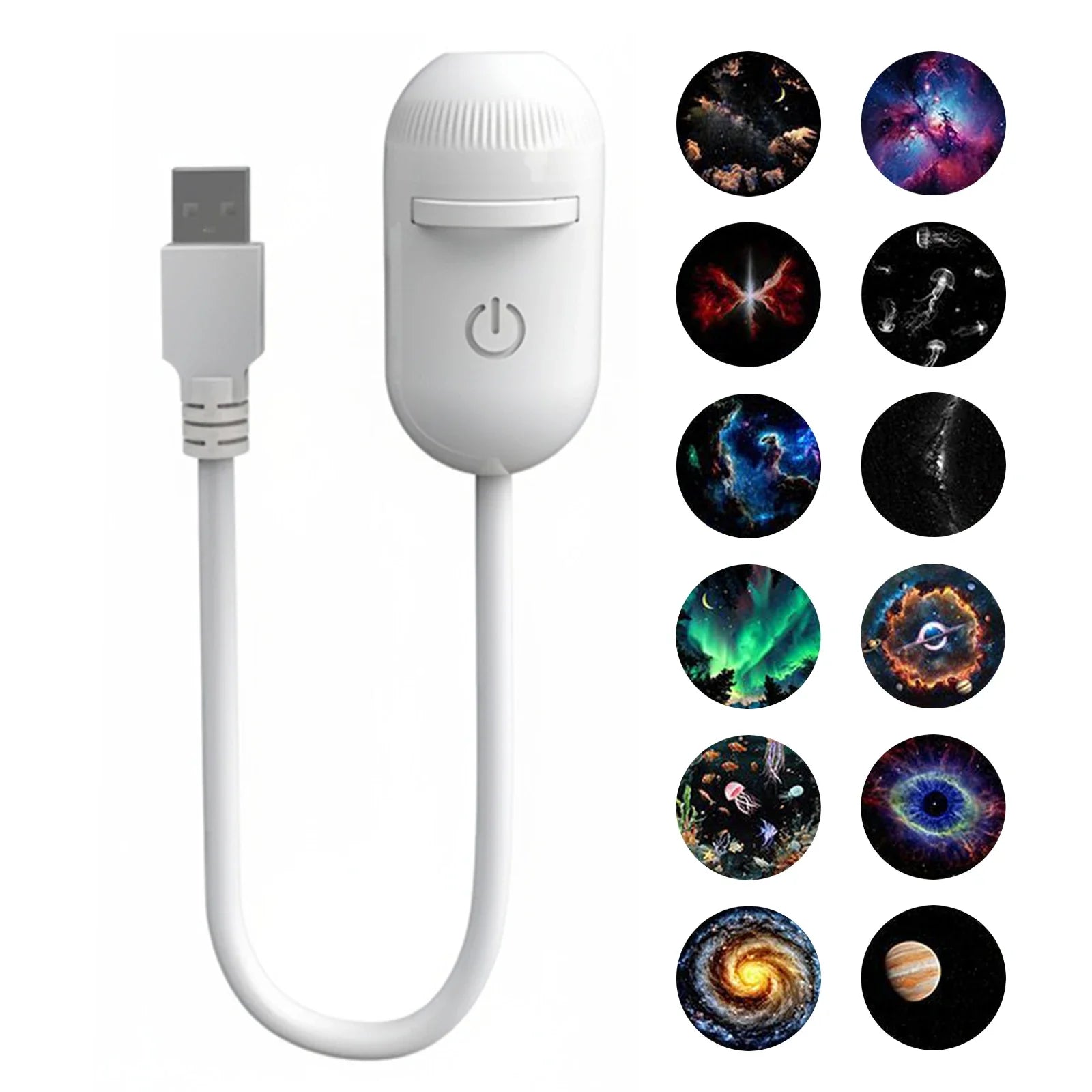 2 in 1 USB Mini Galaxy Star Projector Night Light