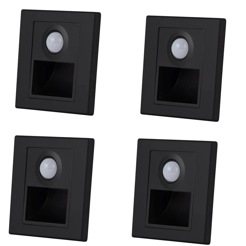 PIR Motion Sensor LED Night Light | Recessed Footlight for Walls & Staircases (AC 110–240V)