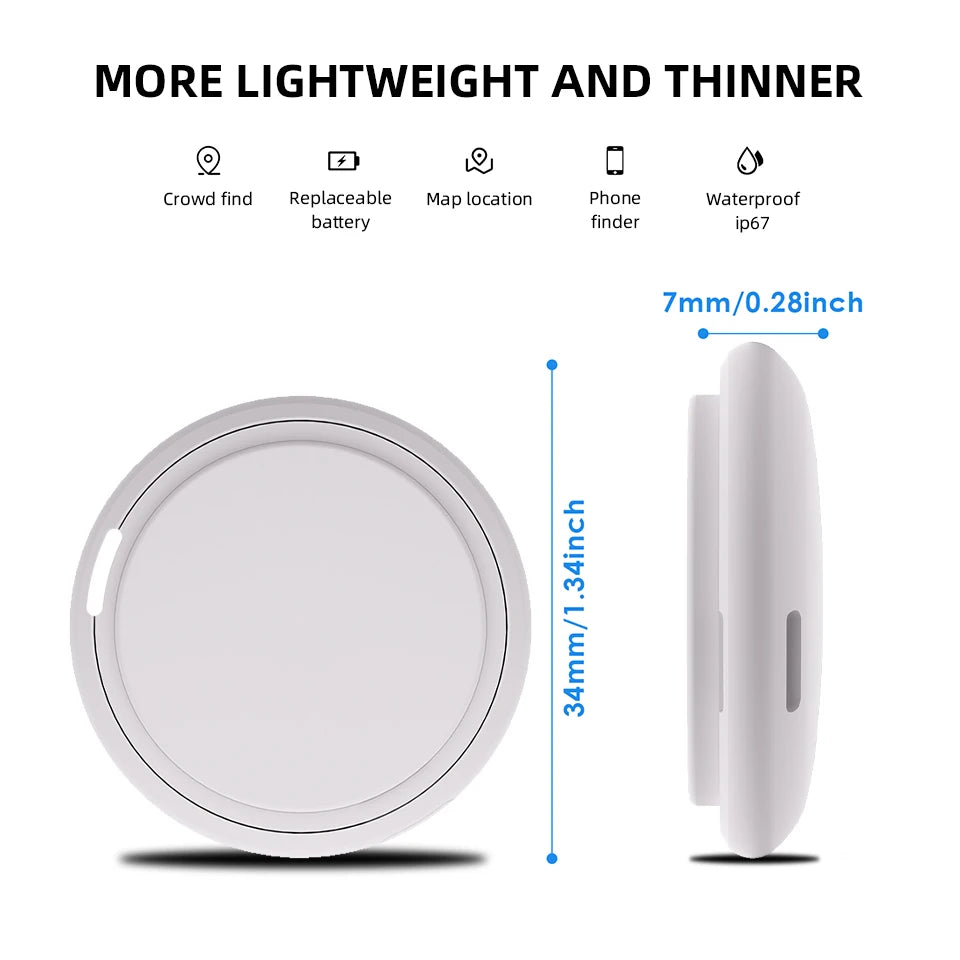 Portable Mini GPS Tracker & Key Finder | Apple Find My Compatible Personal Item Locator & Loss Prevention Alarm