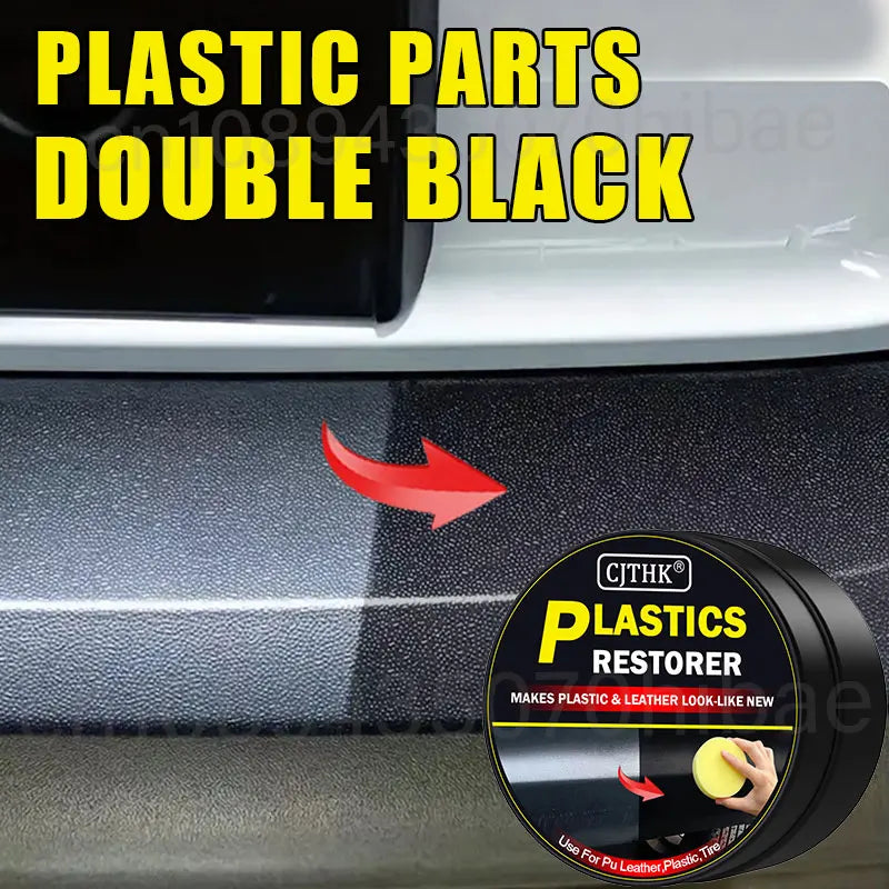 Car Plastic & Leather Restorer | Back-to-Black High Gloss Polish & Protective Coating