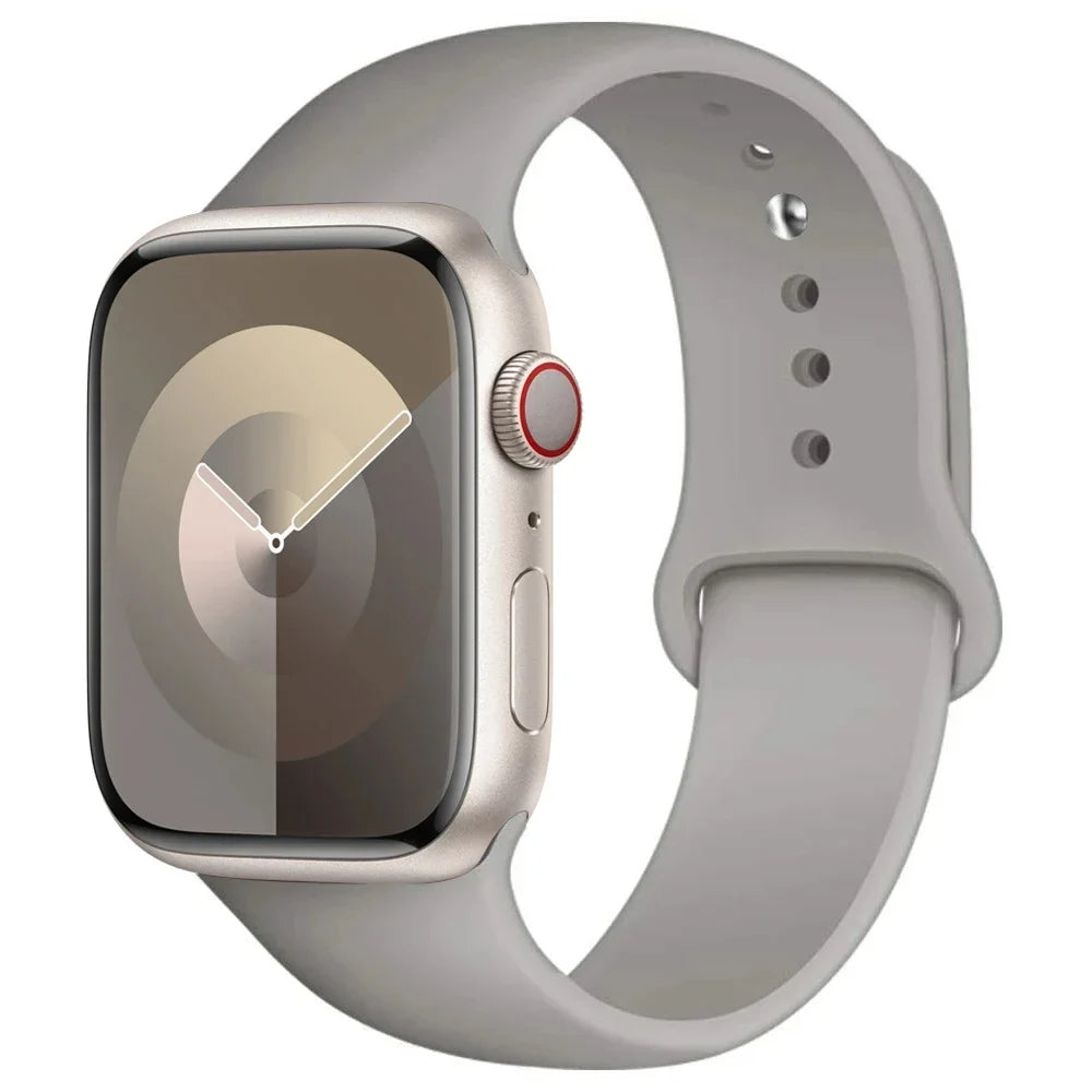 Apple Watch Silicone Sport Band | Soft Replacement Strap for Apple Watch (38mm - 49mm, All Series & Ultra)