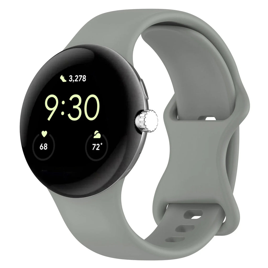 Premium Silicone Strap for Google Pixel Watch 4/3/2/1 | Soft Sport Replacement Band (41mm/45mm)