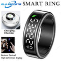 New R12 Wireless Smart Ring for Men & Women | LED Display Screen Health Monitor & 5ATM Waterproof Smartring