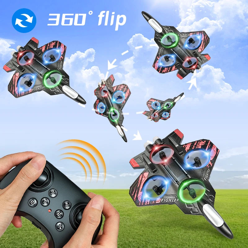 L101 RC Foam Airplane Mini Drone | 2.4G Fighter Stunt Helicopter 360° Flip Quadcopter