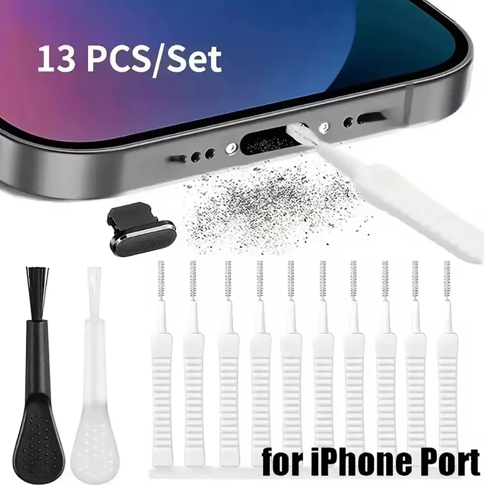 Mobile Device Cleaning & Protection Kit – Anti-Dust Plugs & Precision Brushes