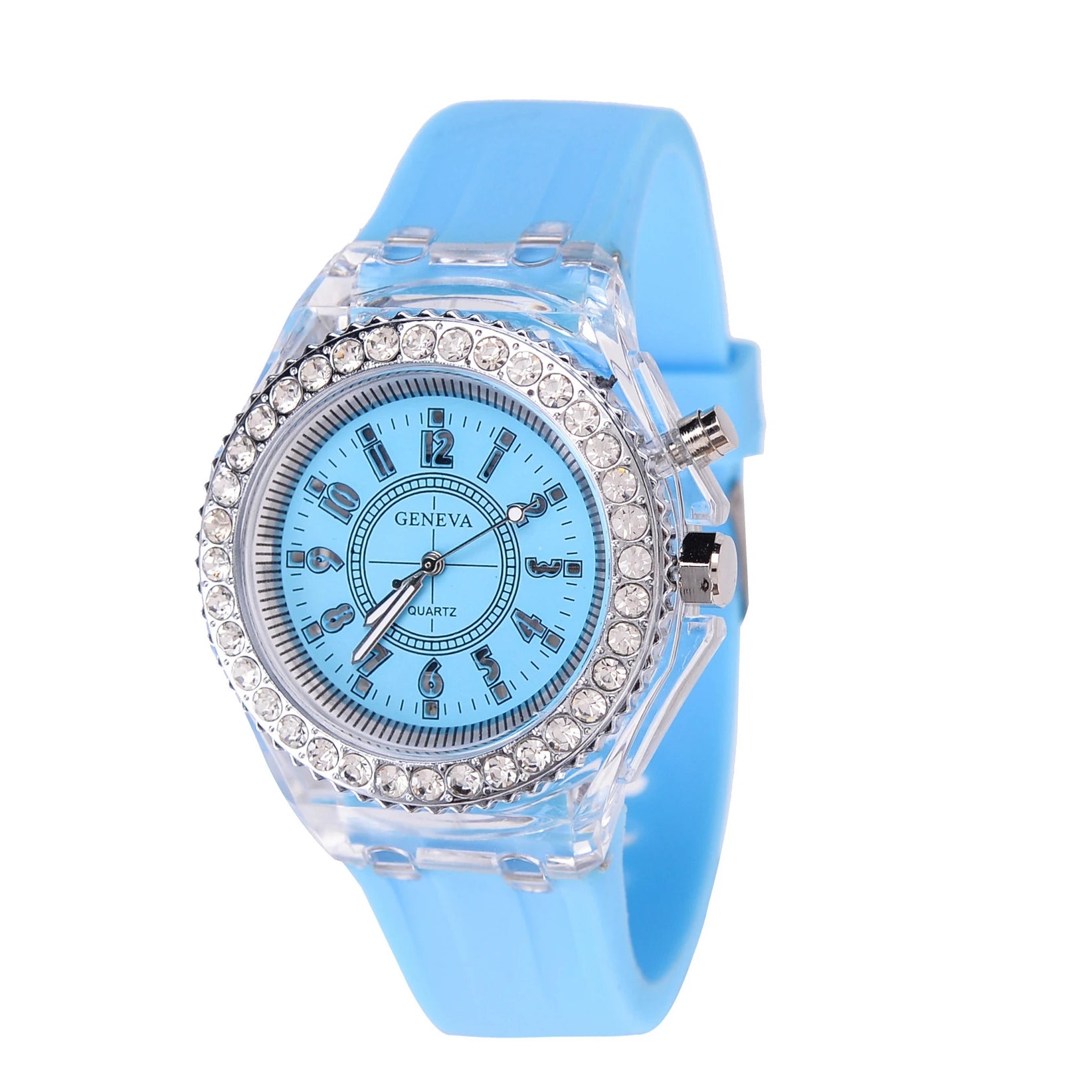 LED Luminous Silicone Watch | Stylish Unisex & Kids Wristwatch with Arabic Numerals and Flash Light Effect