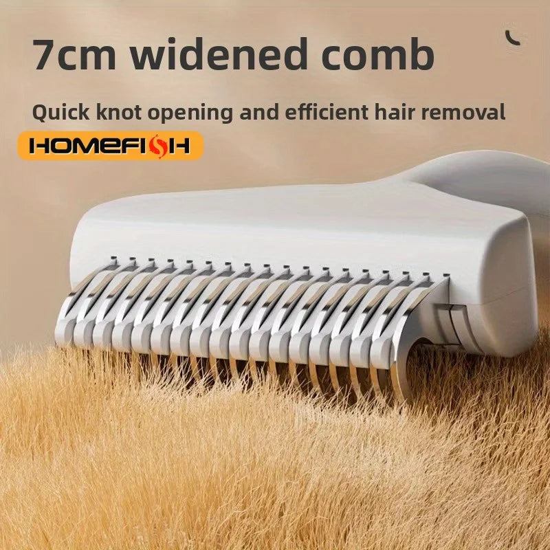 HOMEFISH Floating Stainless Steel Dog Hair Removal Brush – Professional Grooming Tool