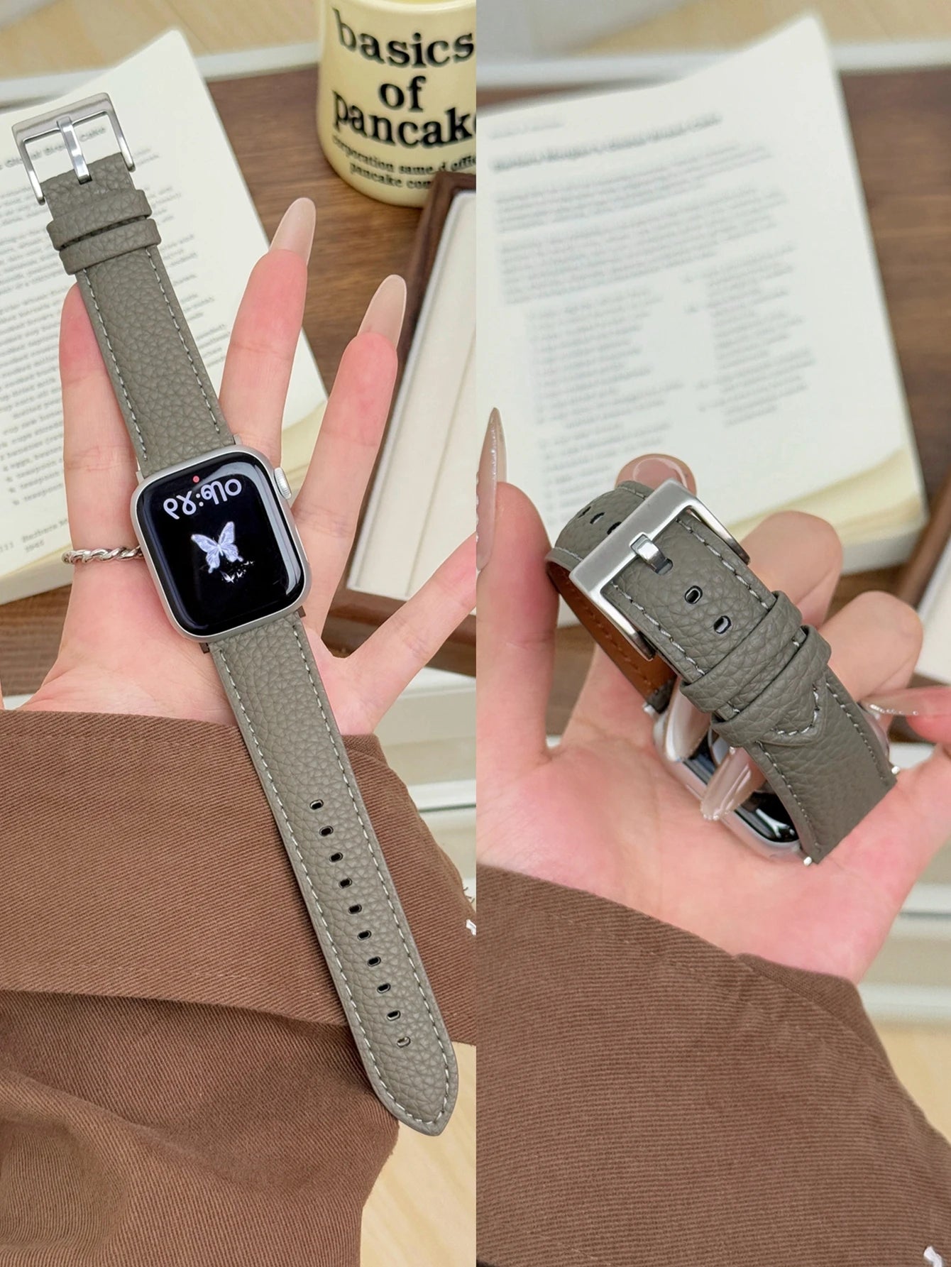 Genuine Leather Loop Band for Apple Watch | Slim Elegant Replacement Strap for Series 1-11, SE & Ultra (38mm - 49mm)