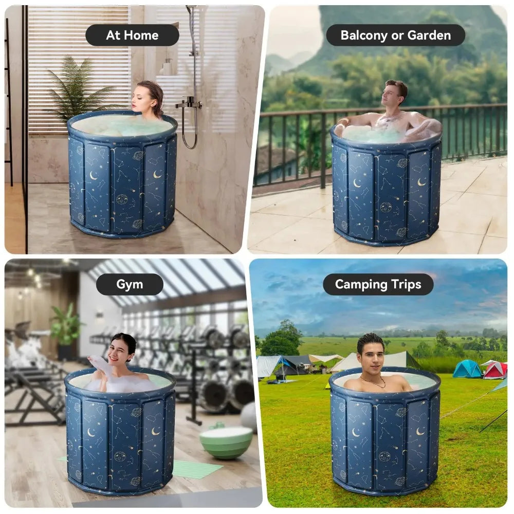 Foldable Adult Bathtub  Thickened Insulated Portable SPA Bucket