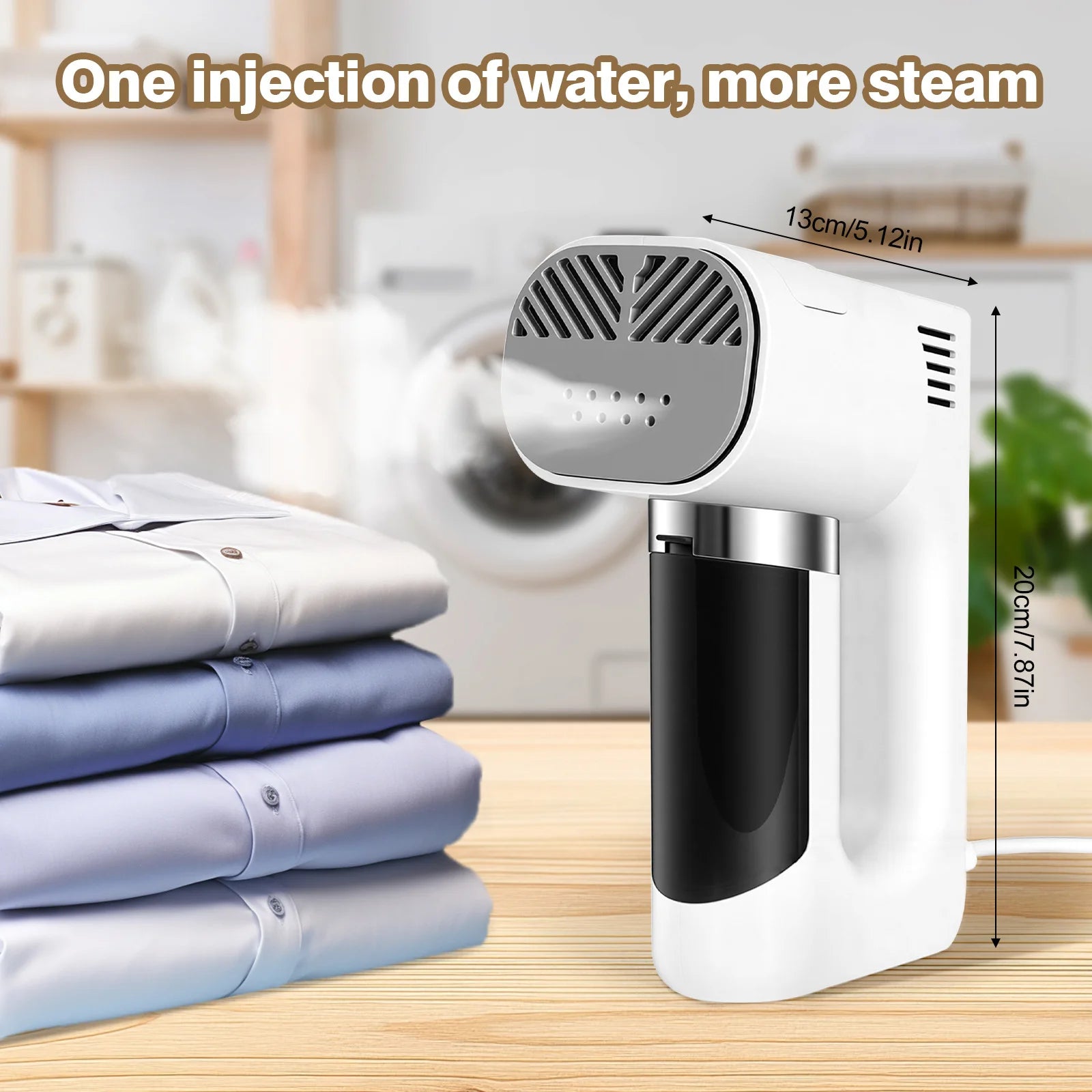 1200W Handheld High-Pressure Steam Iron | 3500Pa Suction, 30S Fast Heat-up (108ml)