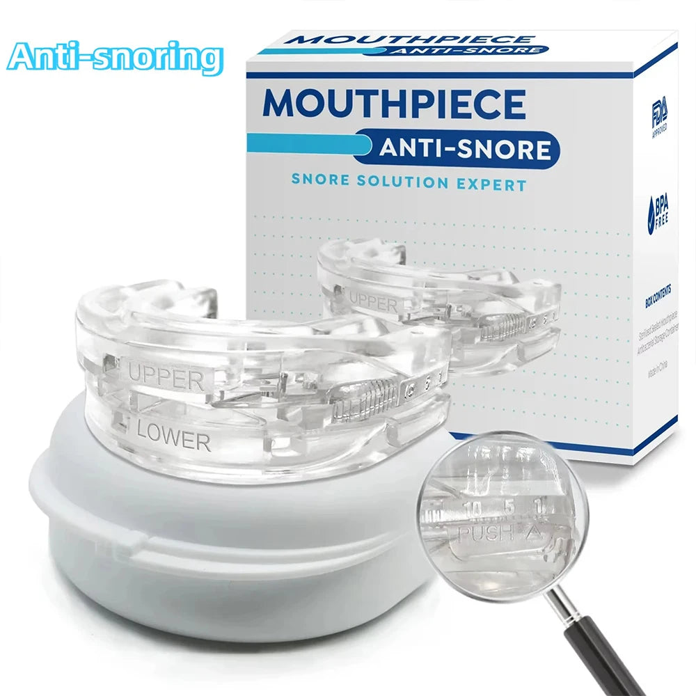Anti-Snoring & Teeth Bruxism Mouthguard | Adjustable Night Guard Device for Sleep Apnea & Snoring Relief