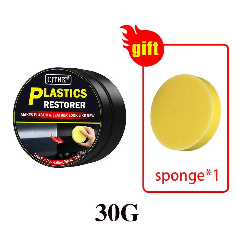 Car Plastic & Leather Restorer | Back-to-Black High Gloss Polish & Protective Coating